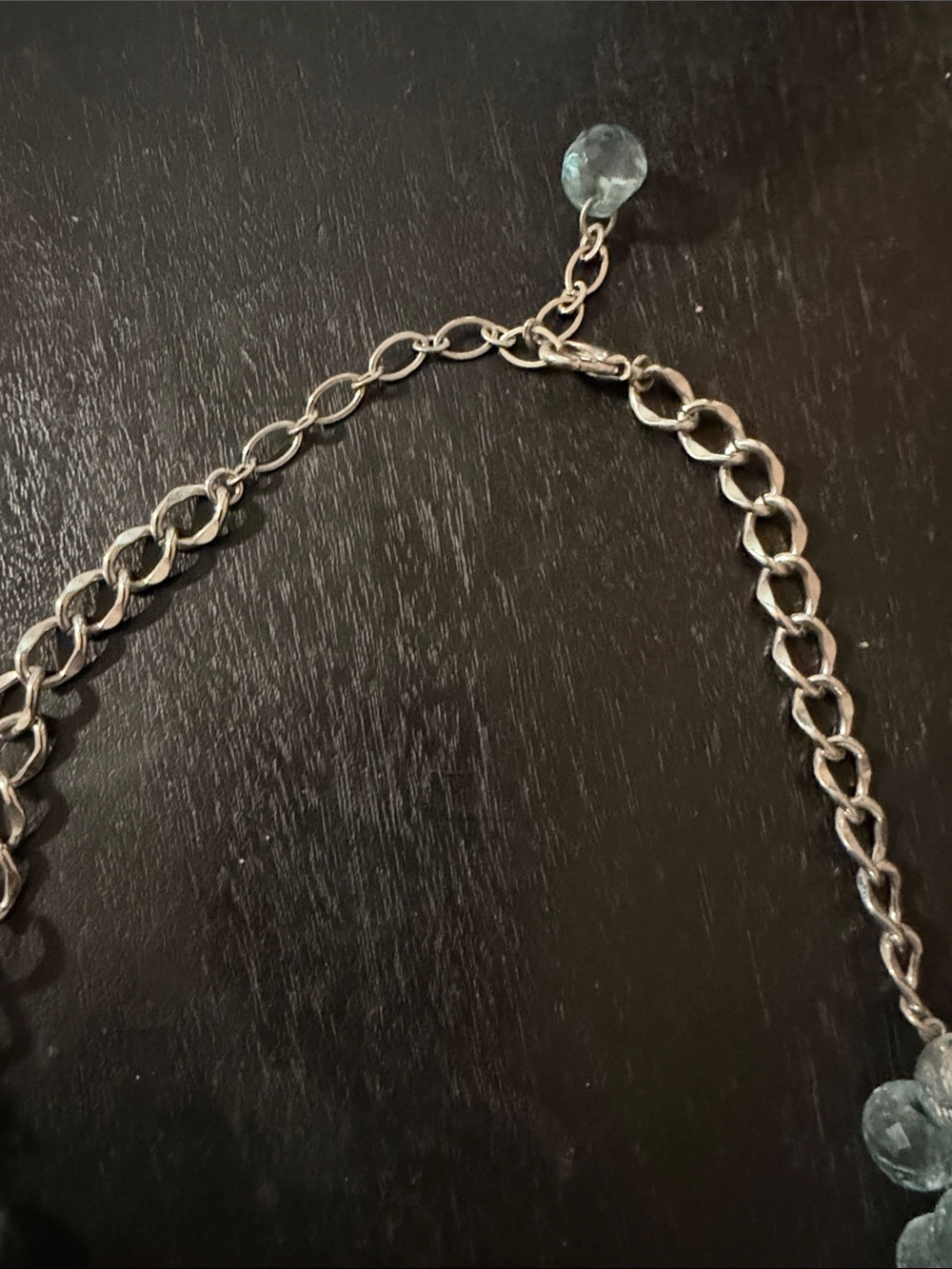 Blue Faceted Bead Statement Necklace - Picture 3 of 6